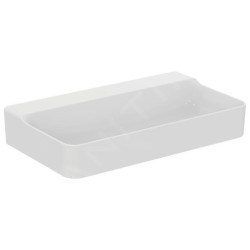 Ideal Standard Conca Ceram - Lavabo à poser 800x450 mm, sans trop-plein, sans trou pour robinet, blanc T383101
