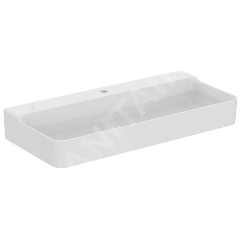 Ideal Standard Conca Ceram - Lavabo à poser 1000x450 mm, sans trop-plein, trou pour robinet, blanc T383501 Ideal Standard Conca Ceram - Lavabo à poser 1000x450 mm, sans trop-plein, trou pour robinet, blanc T383501