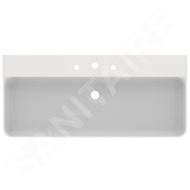 Ideal Standard Conca Ceram - Lavabo à poser 1000x450 mm, sans trop-plein, 3 trous pour robinet, blanc T383601
