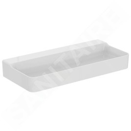 Ideal Standard Conca Ceram - Lavabo à poser 1000x450 mm, sans trop-plein, sans trou pour robinet, blanc T383701