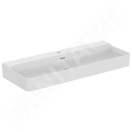 Ideal Standard Conca Ceram - Lavabo à poser 1200x450 mm, avec trop-plein, trou pour robinet, blanc T383801
