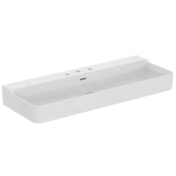 Ideal Standard Conca Ceram - Lavabo à poser 1200x450 mm, avec trop-plein, 3 trous pour robinet, blanc T384001