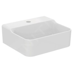 Ideal Standard Conca Ceram - Lave-main 400x350 mm, sans trop-plein, trou pour robinet, blanc T387401