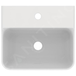 Ideal Standard Conca Ceram - Lave-main 400x350 mm, sans trop-plein, trou pour robinet, blanc T387401