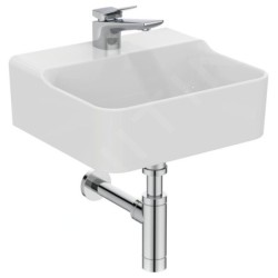 Ideal Standard Conca Ceram - Lave-main 400x350 mm, sans trop-plein, trou pour robinet, blanc T387401