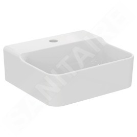 Ideal Standard Conca Ceram - Lave-main à poser 400x350 mm, sans trop-plein, trou pour robinet, blanc T387801