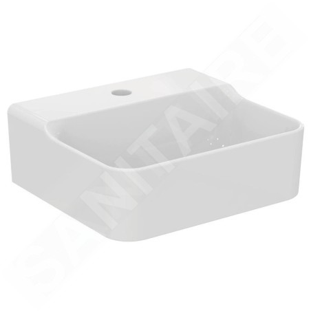 Ideal Standard Conca Ceram - Lave-main à poser 400x350 mm, sans trop-plein, trou pour robinet, blanc T387801