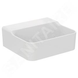 Ideal Standard Conca Ceram - Lave-main à poser 400x350 mm, sans trop-plein, sans trou pour robinet, blanc T387901