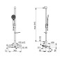 Hansa Optima - Set de douche avec thermostat de baignoire, 3 jets, chrome 48372331