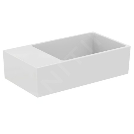 Ideal Standard Extra - Lave-main à poser 450x250 mm, avec trop-plein, sans trou pour robinet, blanc T392101