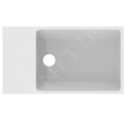 Ideal Standard Extra - Lave-main à poser 450x250 mm, avec trop-plein, sans trou pour robinet, blanc T392101