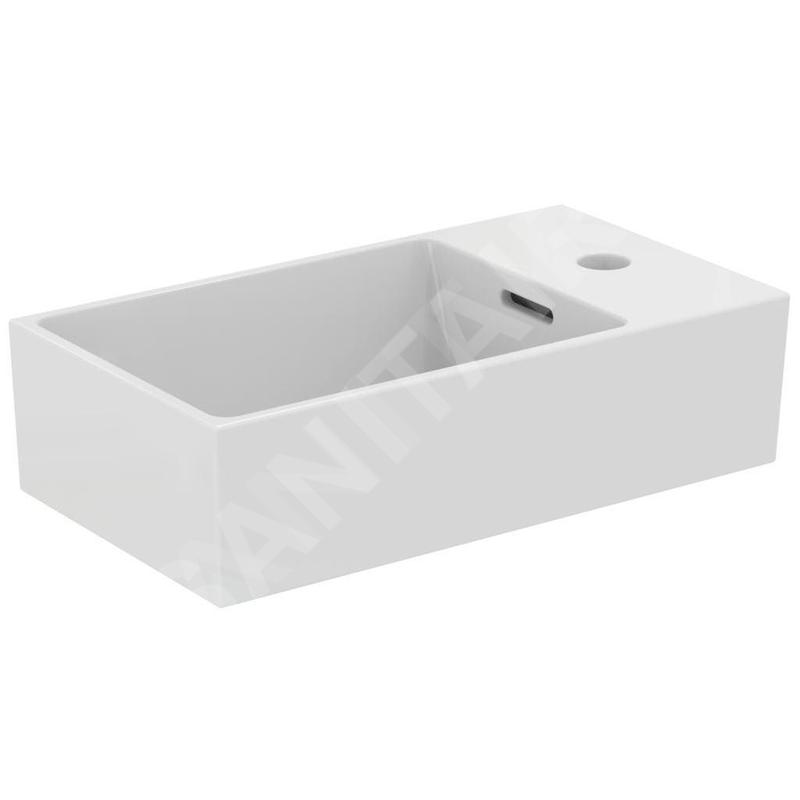 Ideal Standard Extra - Lave-main à poser 450x250 mm, avec trop-plein, trou pour robinet à droite, blanc T392301