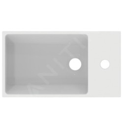 Ideal Standard Extra - Lave-main à poser 450x250 mm, avec trop-plein, trou pour robinet à droite, blanc T392301