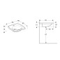 Geberit Vitalis - Lavabo adapté aux PMR, 550x550x150 mm, sans trop-plein, trou pour le robinet, blanc 501.541.01.1 Geberit Vitalis - Lavabo adapté aux PMR, 550x550x150 mm, sans trop-plein, trou pour le robinet, blanc 501.541.01.1