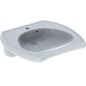 Geberit Vitalis - Lavabo adapté aux PMR, 550x550x150 mm, avec trop-plein, trou pour le robinet, blanc 501.542.01.1 Geberit Vitalis - Lavabo adapté aux PMR, 550x550x150 mm, avec trop-plein, trou pour le robinet, blanc 501.542.01.1