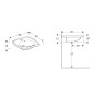 Geberit Vitalis - Lavabo adapté aux PMR, 550x550x150 mm, avec trop-plein, trou pour le robinet, blanc 501.542.01.1 Geberit Vitalis - Lavabo adapté aux PMR, 550x550x150 mm, avec trop-plein, trou pour le robinet, blanc 501.542.01.1