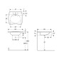 Geberit Vitalis - Lavabo adapté aux PMR, 650x600x150 mm, avec trop-plein, trou pour robinetterie, blanc 121766000 Geberit Vitalis - Lavabo adapté aux PMR, 650x600x150 mm, avec trop-plein, trou pour robinetterie, blanc 121766000