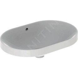 Geberit VariForm - Vasque à encastrer 600x400 mm, avec trop-plein, blanc 500.728.01.2