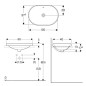 Geberit VariForm - Vasque à encastrer 600x400 mm, avec trop-plein, blanc 500.728.01.2 Geberit VariForm - Vasque à encastrer 600x400 mm, avec trop-plein, blanc 500.728.01.2