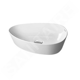 Duravit Cape Cod - Lavabo asymétrique 500x405 mm, DuraCeram, WonderGliss, blanc mat 23395032001