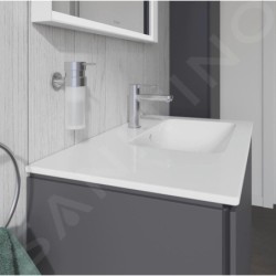 Duravit ME by Starck - Lavabo asymétrique 830x490 mm, 1 trou pour robinetterie à droite, avec WonderGliss, blanc 23468300001