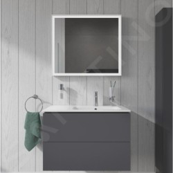 Duravit ME by Starck - Lavabo asymétrique 830x490 mm, 1 trou pour robinetterie à droite, avec WonderGliss, blanc 23468300001