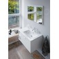 Duravit ME by Starck - Lavabo asymétrique 830x490 mm, 1 trou pour robinetterie à droite, avec WonderGliss, blanc mat 23468332001 Duravit ME by Starck - Lavabo asymétrique 830x490 mm, 1 trou pour robinetterie à droite, avec WonderGliss, blanc mat 23468332001