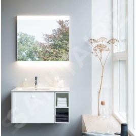 Duravit ME by Starck - Lavabo asymétrique 830x490 mm, WonderGliss, blanc mat 23458332601