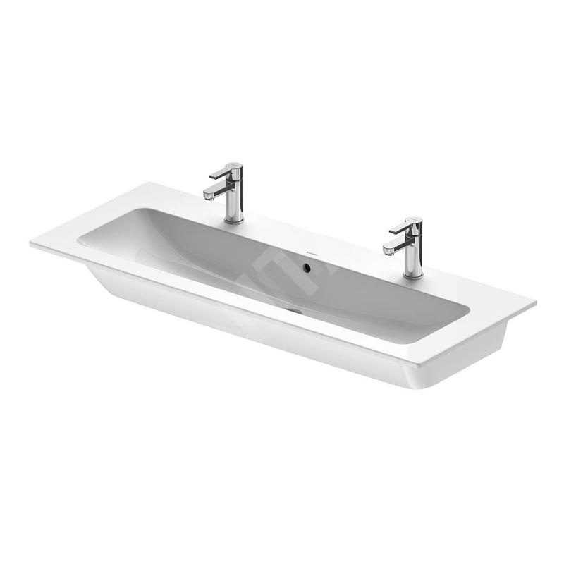Duravit ME by Starck - Meuble lavabo double 1230 x 490 mm, avec 2 trous pour robinetterie, avec WonderGliss, blanc 23611200241 Duravit ME by Starck - Meuble lavabo double 1230 x 490 mm, avec 2 trous pour robinetterie, avec WonderGliss, blanc 23611200241