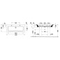 Duravit ME by Starck - Meuble lavabo double 1230 x 490 mm, avec 2 trous pour robinetterie, avec WonderGliss, blanc 23611200241 Duravit ME by Starck - Meuble lavabo double 1230 x 490 mm, avec 2 trous pour robinetterie, avec WonderGliss, blanc 23611200241