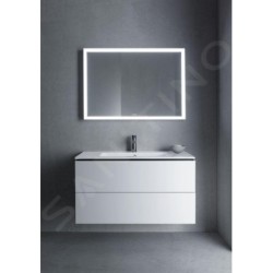 Duravit ME by Starck - Meuble-lavabo 1030x490 mm, avec 1 trou pour robinetterie, avec WonderGliss, blanc mat 23361032001