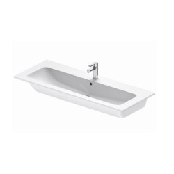 Duravit ME by Starck - Lavabo 1230x490 mm, avec un trou pour robinetterie, avec WonderGliss, blanc alpin 23611232001