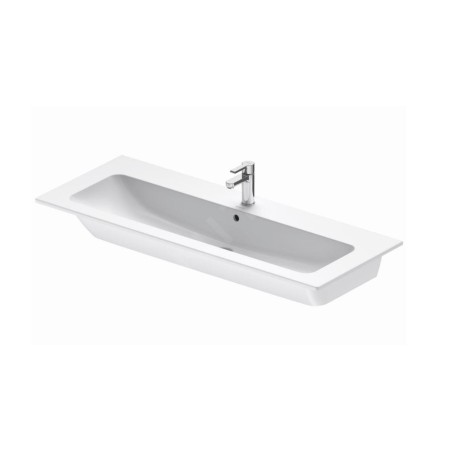 Duravit ME by Starck - Lavabo 1230x490 mm, avec un trou pour robinetterie, avec WonderGliss, blanc alpin 23611232001