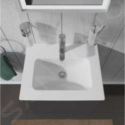 Duravit ME by Starck - Meuble-lavabo 530x430 mm, avec 1 trou pour robinetterie, blanc 2336530000