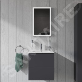 Duravit ME by Starck - Meuble-lavabo 530x430 mm, avec 1 trou pour robinetterie, avec WonderGliss, blanc 23365300001