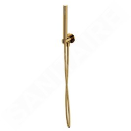 Cersanit Inverto - Set de pommeau de douche, support et flexible, doré S951-710