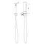 Cersanit Inverto - Set de pommeau de douche, support et flexible, doré S951-710