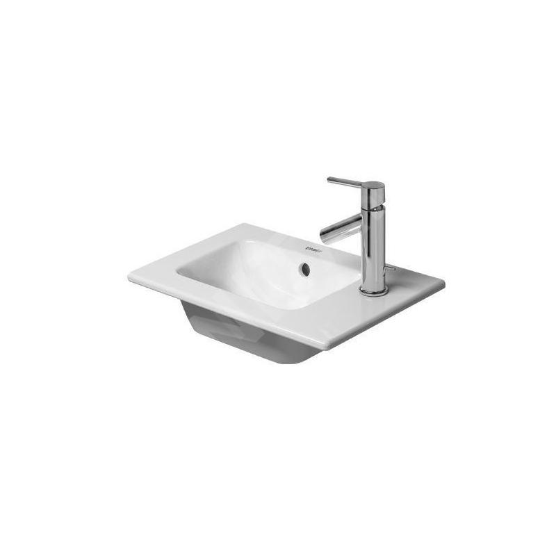 Duravit ME by Starck - Lave-mains pour meuble 430x300 mm, avec 1 trou pour robinetterie, blanc mat 0723433200