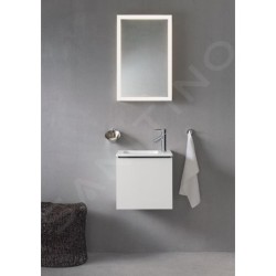 Duravit ME by Starck - Lave-mains pour meuble 430x300 mm, avec 1 trou pour robinetterie, blanc mat 0723433200