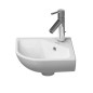 Duravit ME by Starck - Lave-mains d'angle 430x380 mm, avec 1 trou pour robinetterie, blanc mat 0722433200