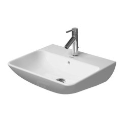 Duravit ME by Starck - Lavabo 550x440 mm, 1 trou pour robinetterie, avec WonderGliss, blanc mat 23355532001