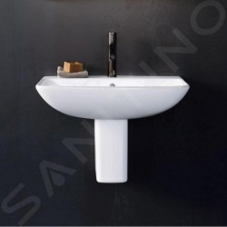 Duravit ME by Starck - Lavabo 600x460 mm, 1 trou pour robinetterie, avec WonderGliss, blanc mat 23356032001
