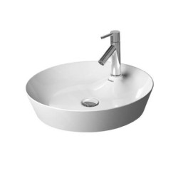 Duravit Cape Cod - Lavabo, diamètre 480 mm, 1 trou pour robinetterie, DuraCeram, blanc mat 2328483200