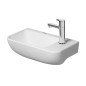 Duravit ME by Starck - Lave-mains 400x220 mm, 1 trou pour robinetterie à droite, avec WonderGliss, blanc mat 07174032001