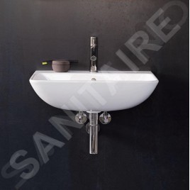 Duravit ME by Starck - Lave-mains 450x320 mm, 1 trou pour robinetterie, blanc mat 0719453200
