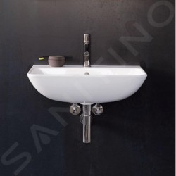 Duravit ME by Starck - Lave-mains 450x320 mm, 1 trou pour robinetterie, avec WonderGliss, blanc mat 07194532001