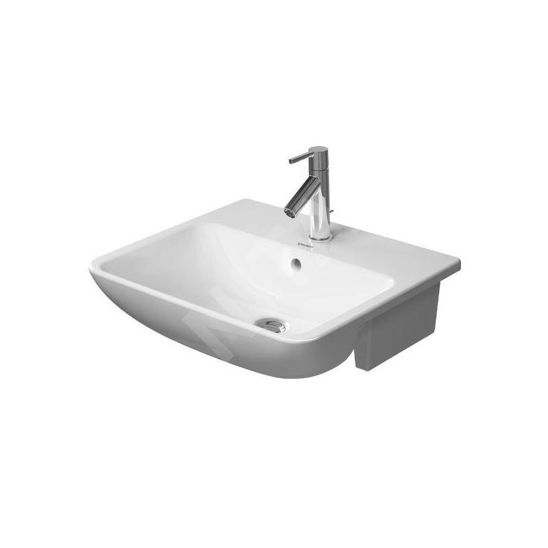 Duravit ME by Starck - Lavabo à encastrer 550x455 mm, avec trou pour robinetterie, avec WonderGliss, blanc mat 03785532001
