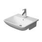 Duravit ME by Starck - Lavabo à encastrer 550x455 mm, avec trou pour robinetterie, avec WonderGliss, blanc mat 03785532001