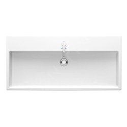 Duravit Vero Air - Lavabo 1000x470 mm, avec trop-plein, trou pour robinetterie, WonderGliss, blanc 23501000001