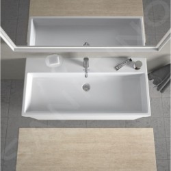 Duravit Vero Air - Lavabo 1000x470 mm, avec trop-plein, trou pour robinetterie, WonderGliss, blanc 23501000001